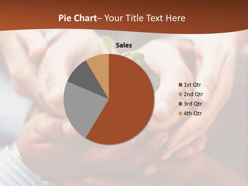 A Group Of People Holding A Plant In Their Hands PowerPoint Template