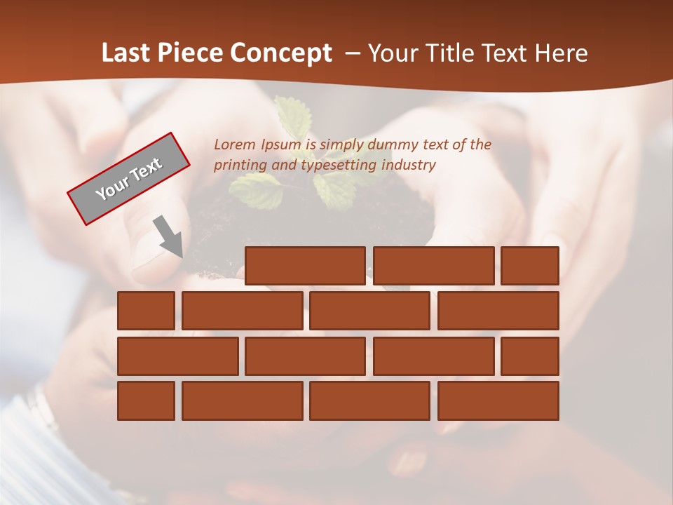 A Group Of People Holding A Plant In Their Hands PowerPoint Template