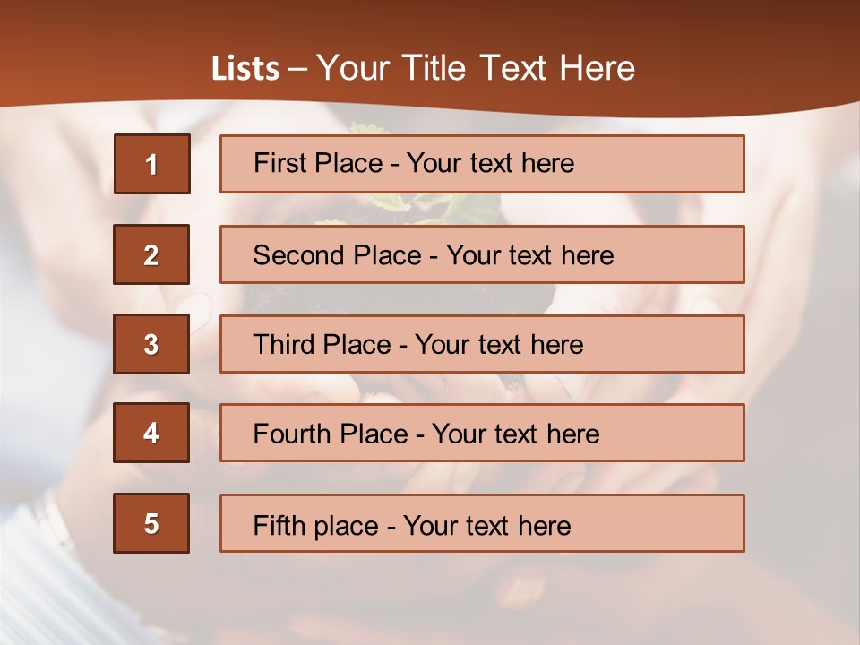 A Group Of People Holding A Plant In Their Hands PowerPoint Template