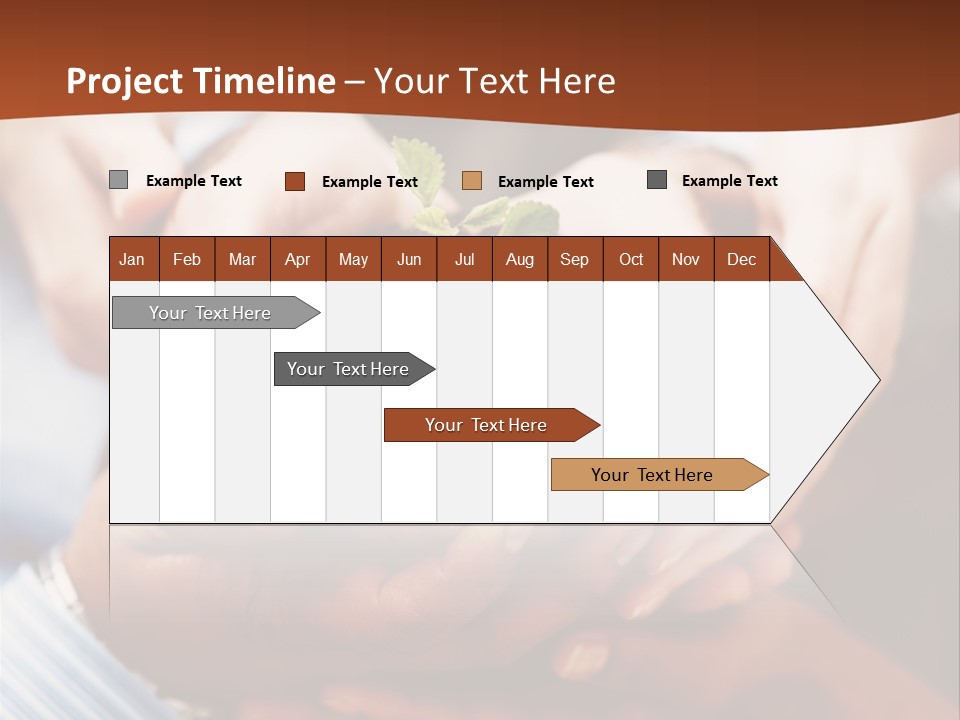 A Group Of People Holding A Plant In Their Hands PowerPoint Template