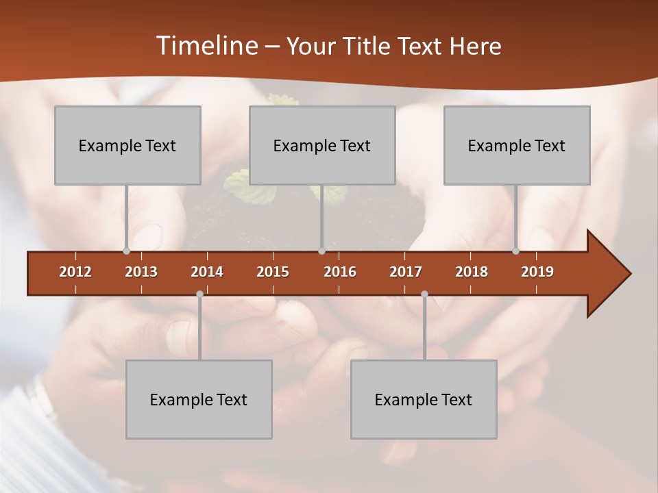 A Group Of People Holding A Plant In Their Hands PowerPoint Template