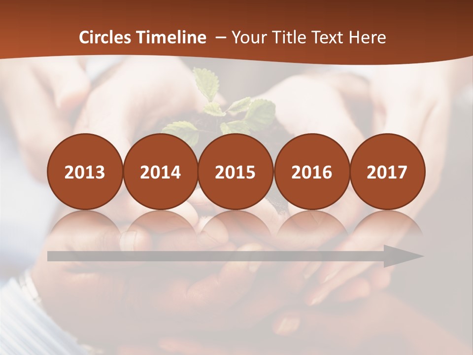 A Group Of People Holding A Plant In Their Hands PowerPoint Template