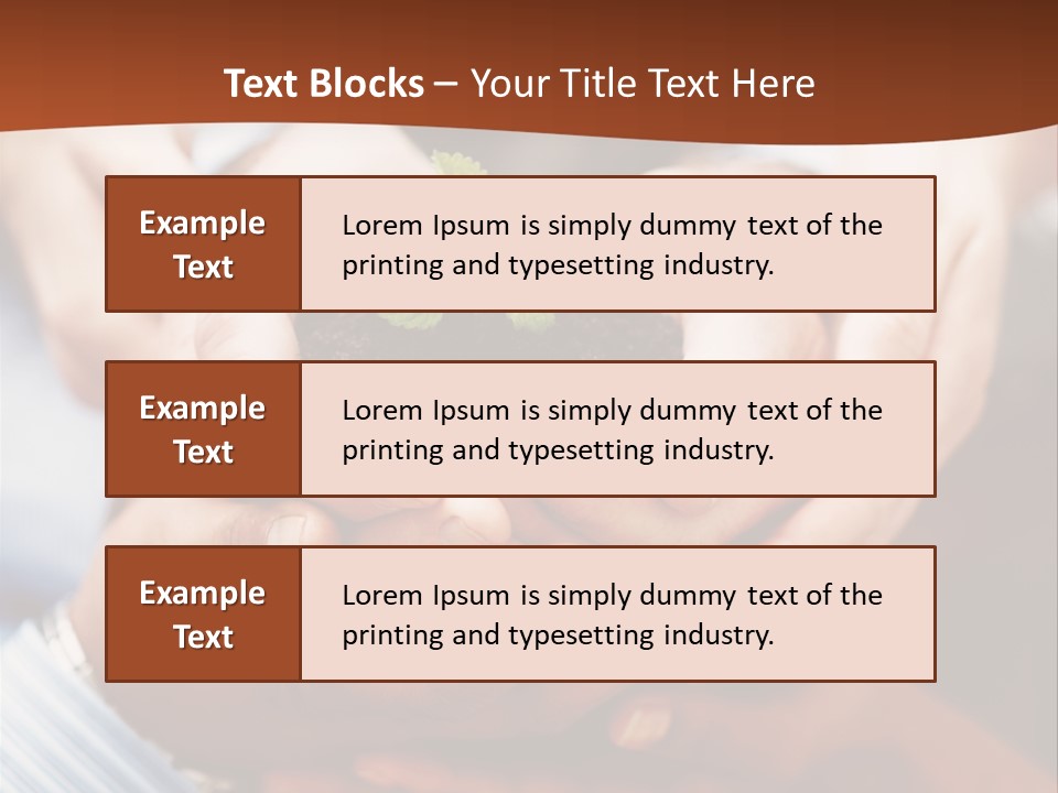 A Group Of People Holding A Plant In Their Hands PowerPoint Template