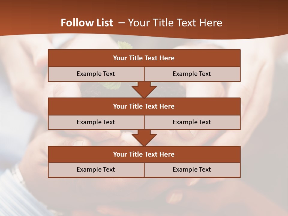 A Group Of People Holding A Plant In Their Hands PowerPoint Template