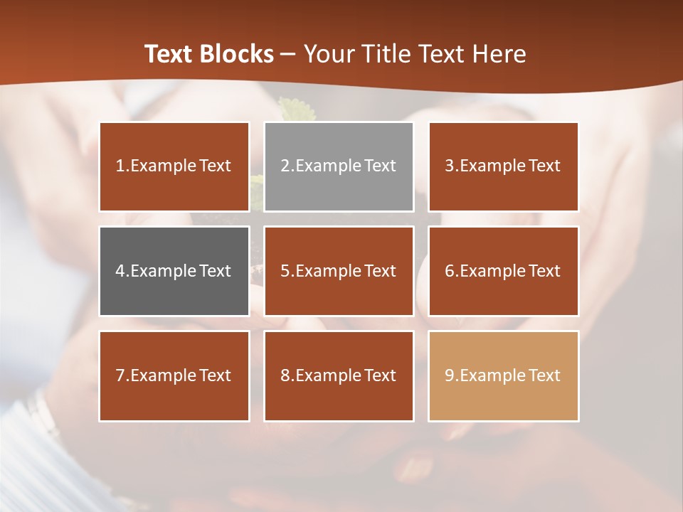 A Group Of People Holding A Plant In Their Hands PowerPoint Template