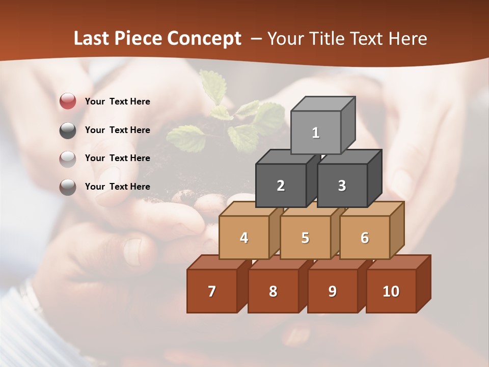 A Group Of People Holding A Plant In Their Hands PowerPoint Template