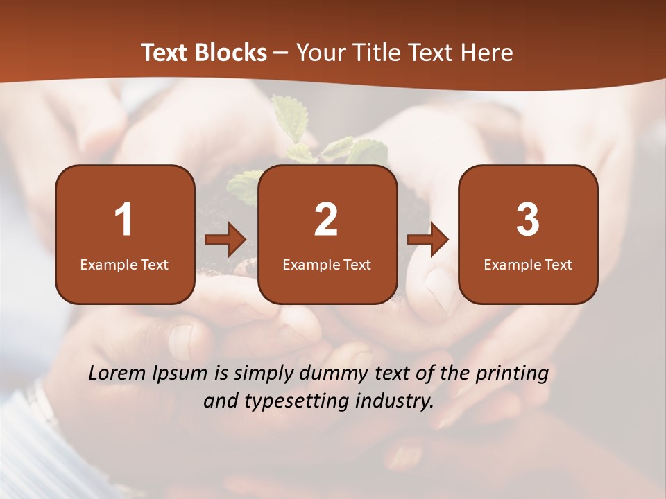 A Group Of People Holding A Plant In Their Hands PowerPoint Template