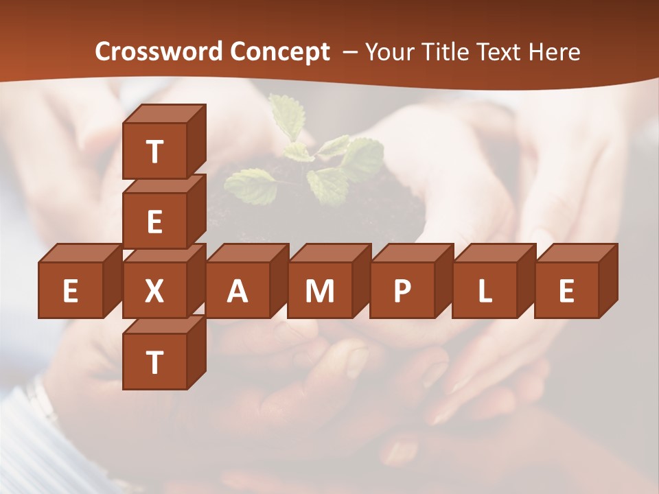 A Group Of People Holding A Plant In Their Hands PowerPoint Template