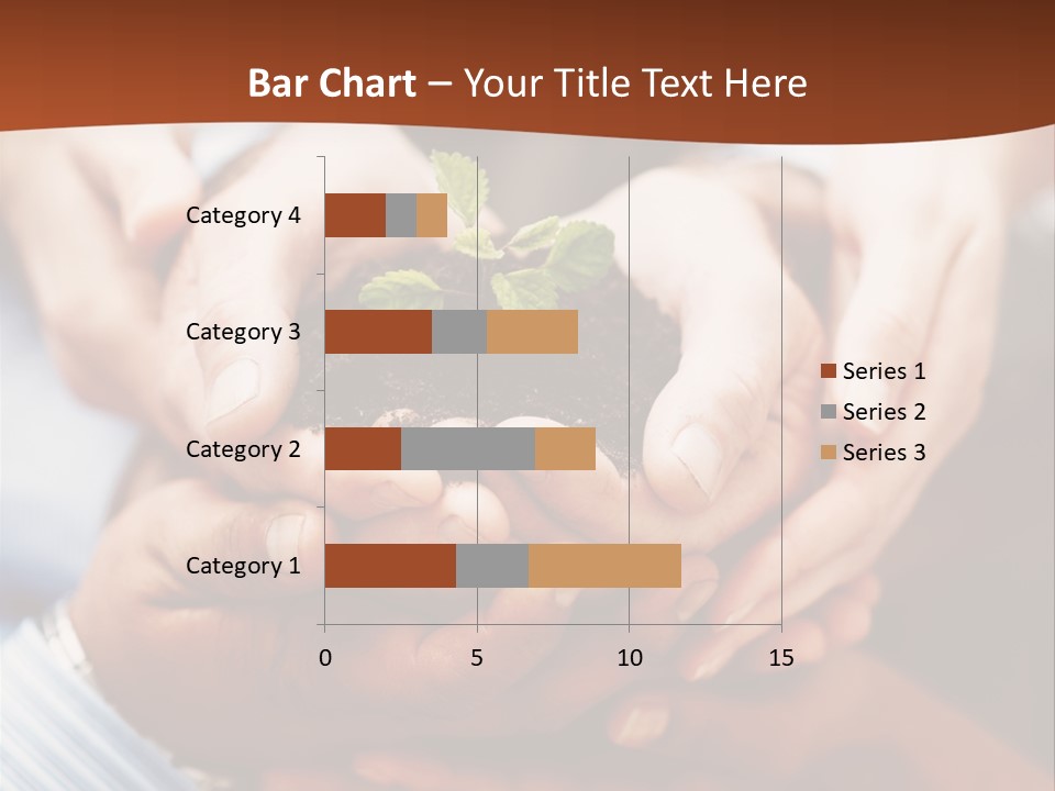 A Group Of People Holding A Plant In Their Hands PowerPoint Template