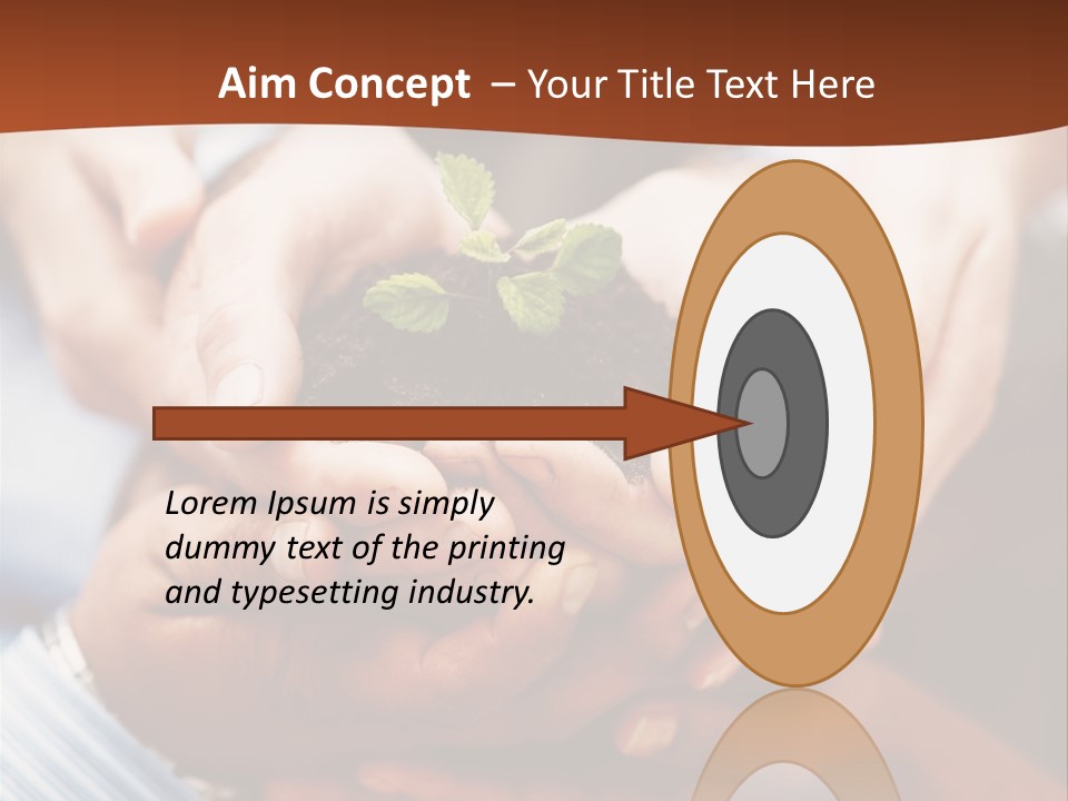 A Group Of People Holding A Plant In Their Hands PowerPoint Template