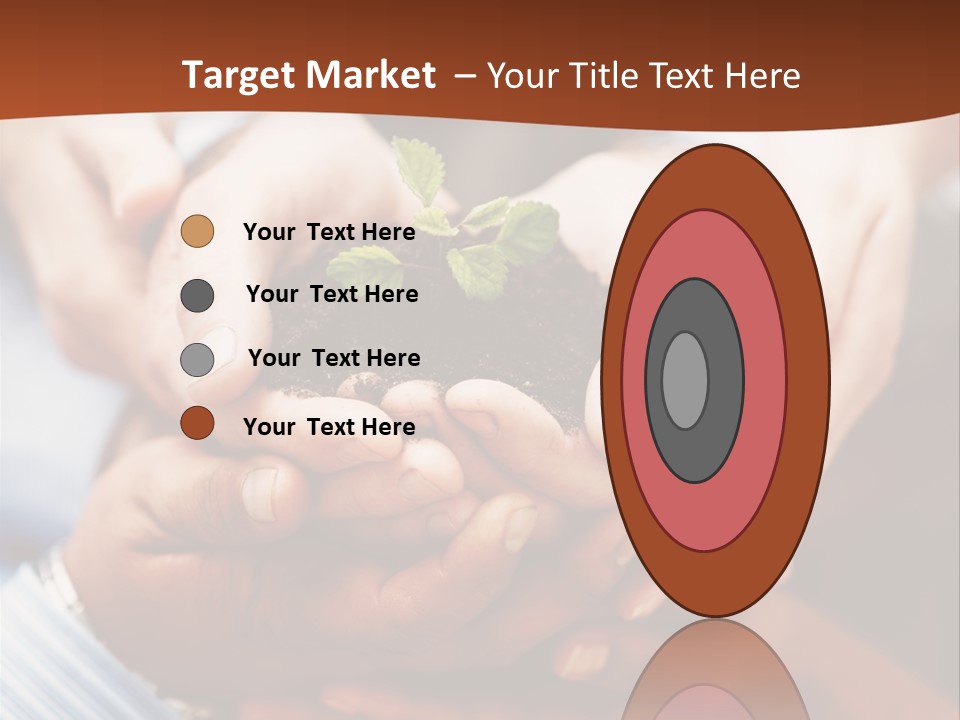 A Group Of People Holding A Plant In Their Hands PowerPoint Template