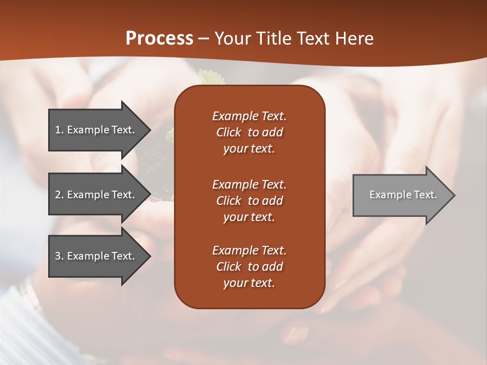 A Group Of People Holding A Plant In Their Hands PowerPoint Template