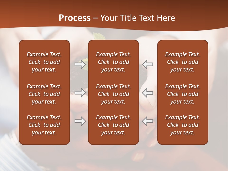 A Group Of People Holding A Plant In Their Hands PowerPoint Template