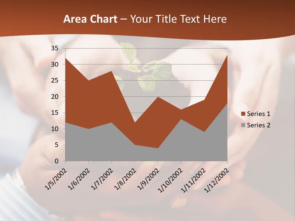 A Group Of People Holding A Plant In Their Hands PowerPoint Template