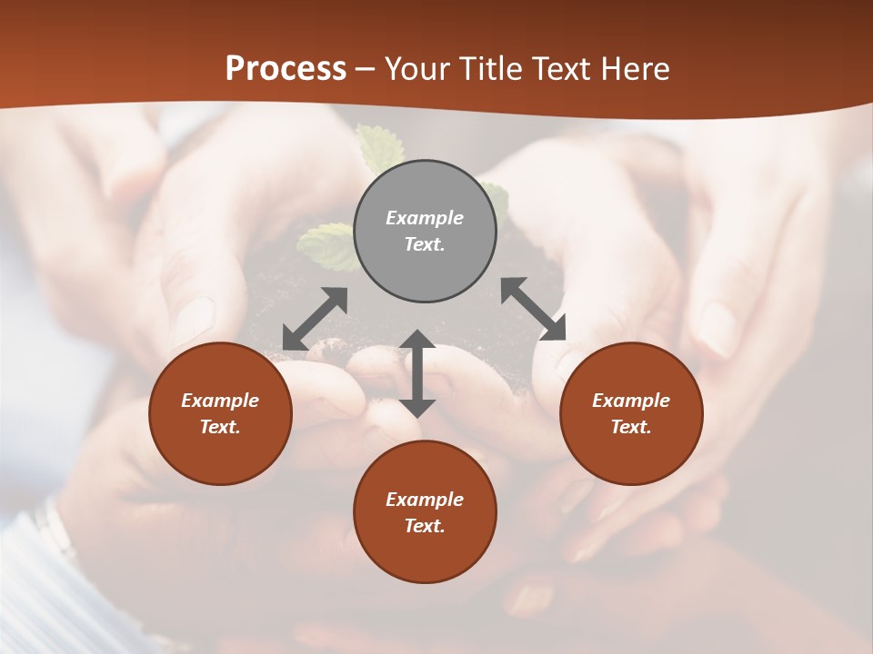 A Group Of People Holding A Plant In Their Hands PowerPoint Template