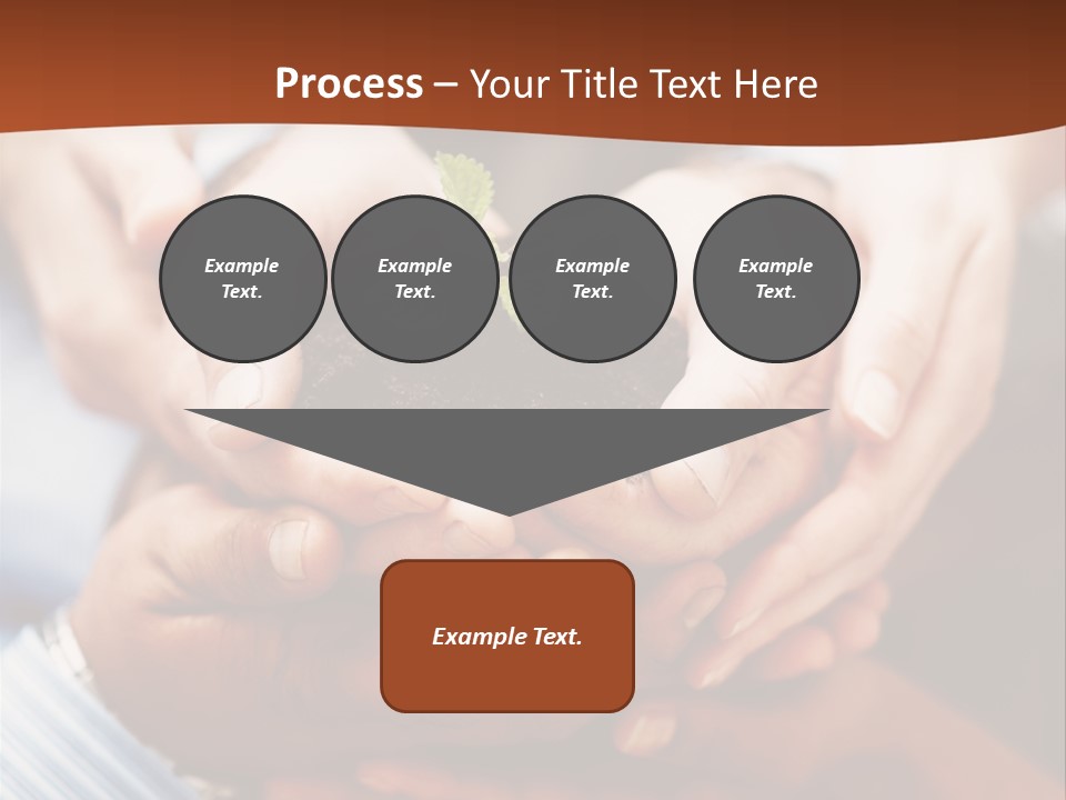 A Group Of People Holding A Plant In Their Hands PowerPoint Template