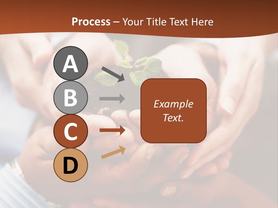 A Group Of People Holding A Plant In Their Hands PowerPoint Template