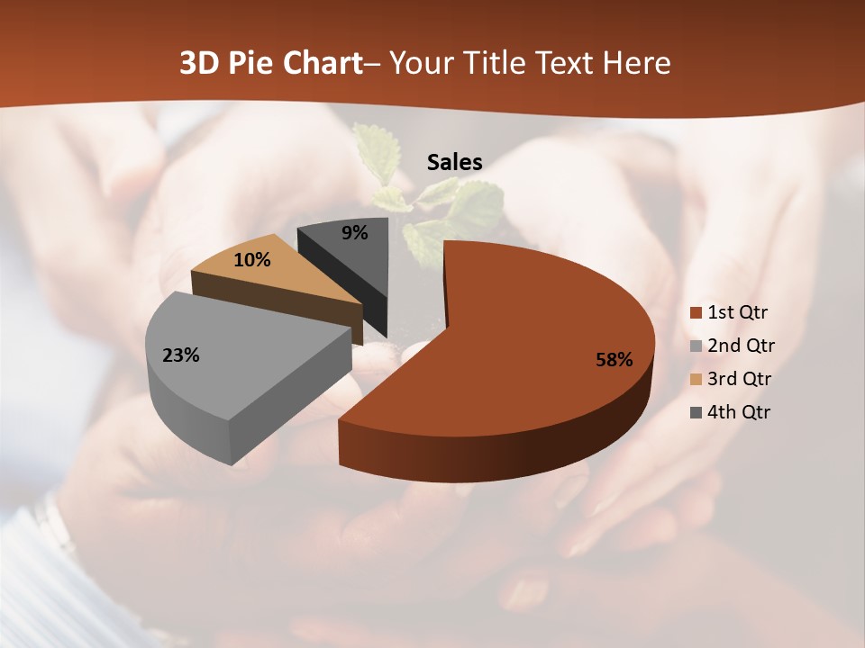 A Group Of People Holding A Plant In Their Hands PowerPoint Template