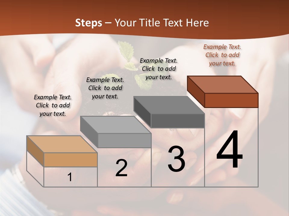 A Group Of People Holding A Plant In Their Hands PowerPoint Template