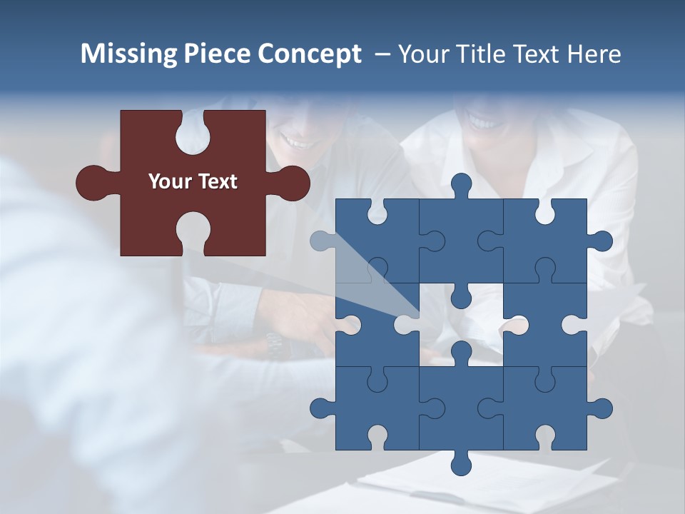 A Couple Of People Sitting At A Table PowerPoint Template