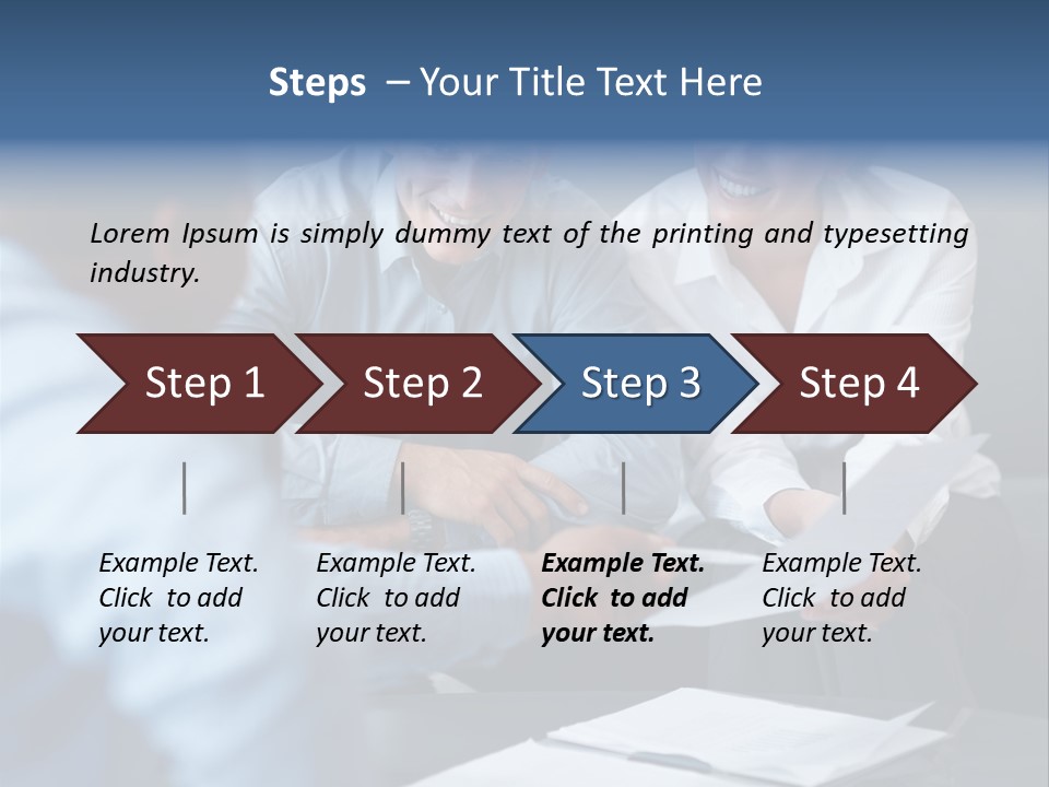 A Couple Of People Sitting At A Table PowerPoint Template