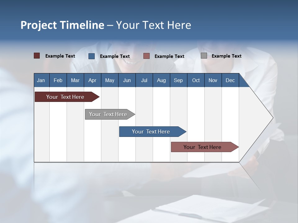 A Couple Of People Sitting At A Table PowerPoint Template