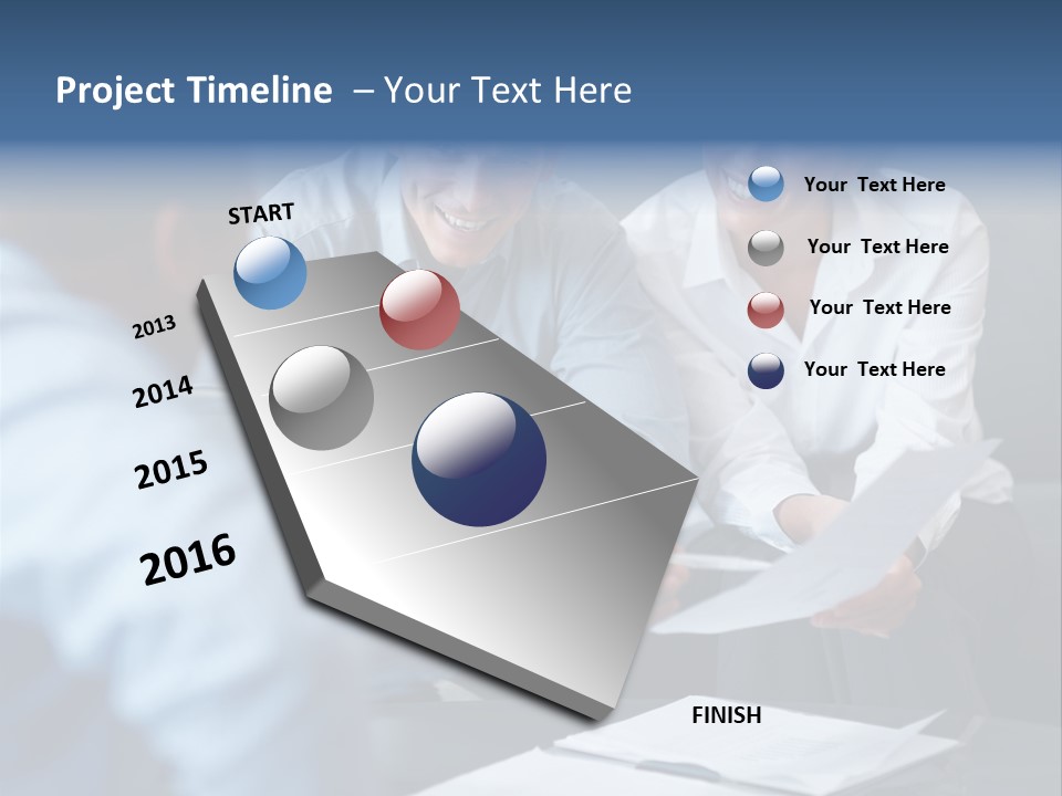 A Couple Of People Sitting At A Table PowerPoint Template