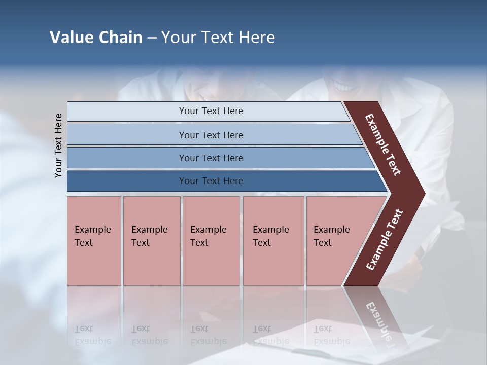 A Couple Of People Sitting At A Table PowerPoint Template