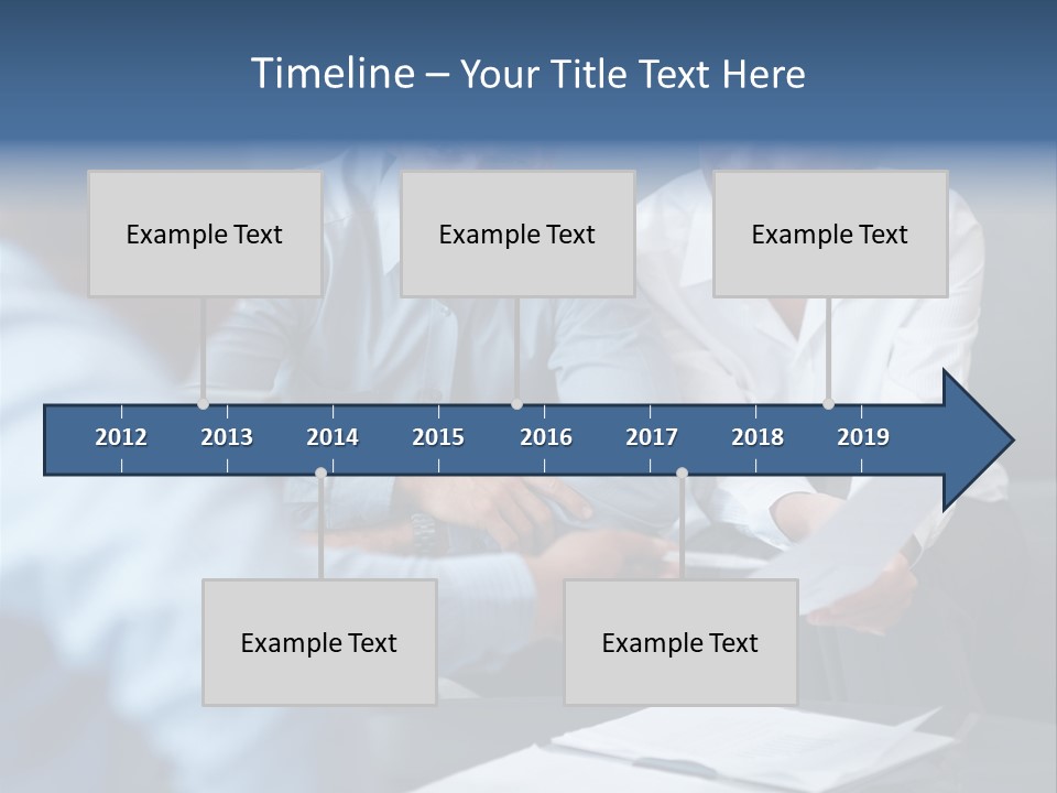 A Couple Of People Sitting At A Table PowerPoint Template