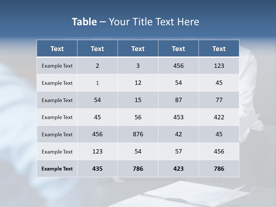 A Couple Of People Sitting At A Table PowerPoint Template