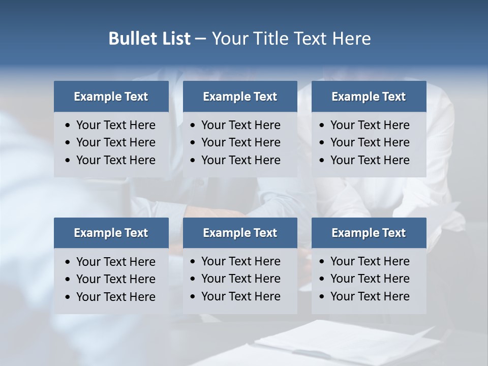 A Couple Of People Sitting At A Table PowerPoint Template