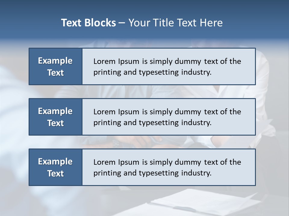 A Couple Of People Sitting At A Table PowerPoint Template