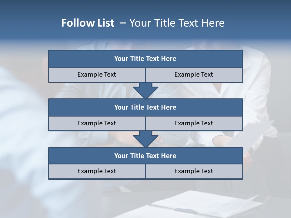 A Couple Of People Sitting At A Table PowerPoint Template