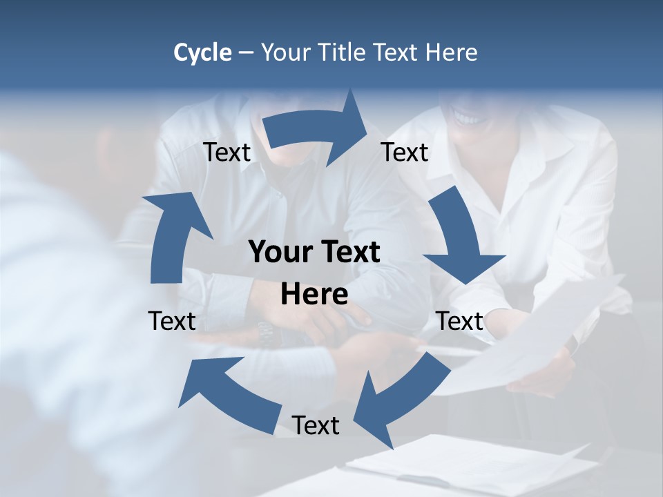 A Couple Of People Sitting At A Table PowerPoint Template