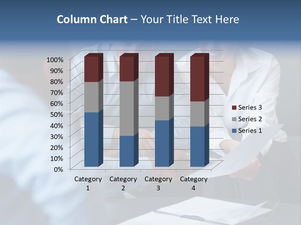 A Couple Of People Sitting At A Table PowerPoint Template