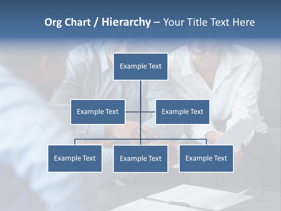 A Couple Of People Sitting At A Table PowerPoint Template