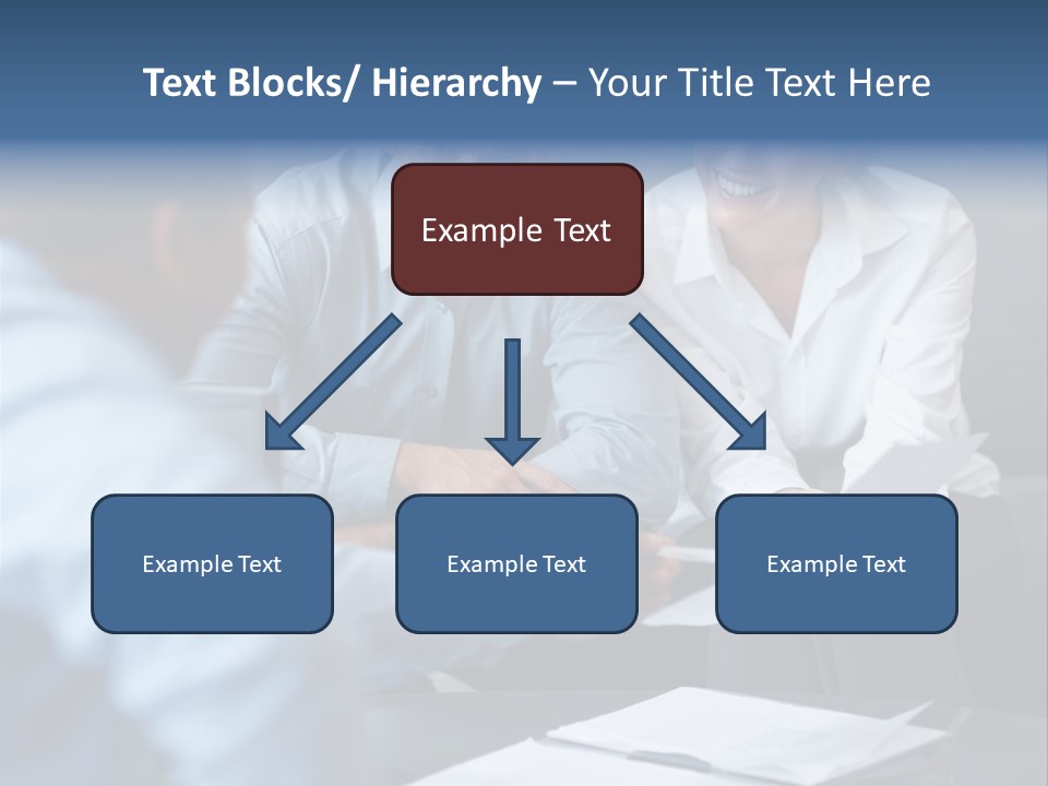 A Couple Of People Sitting At A Table PowerPoint Template