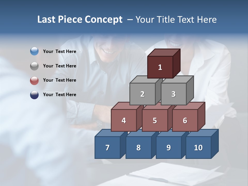 A Couple Of People Sitting At A Table PowerPoint Template
