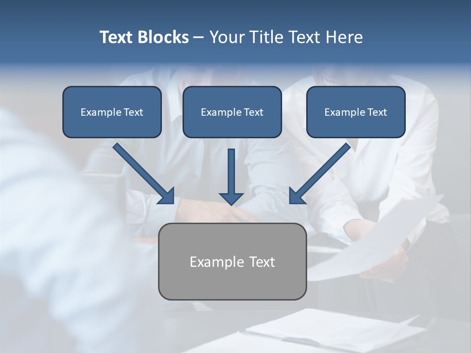 A Couple Of People Sitting At A Table PowerPoint Template