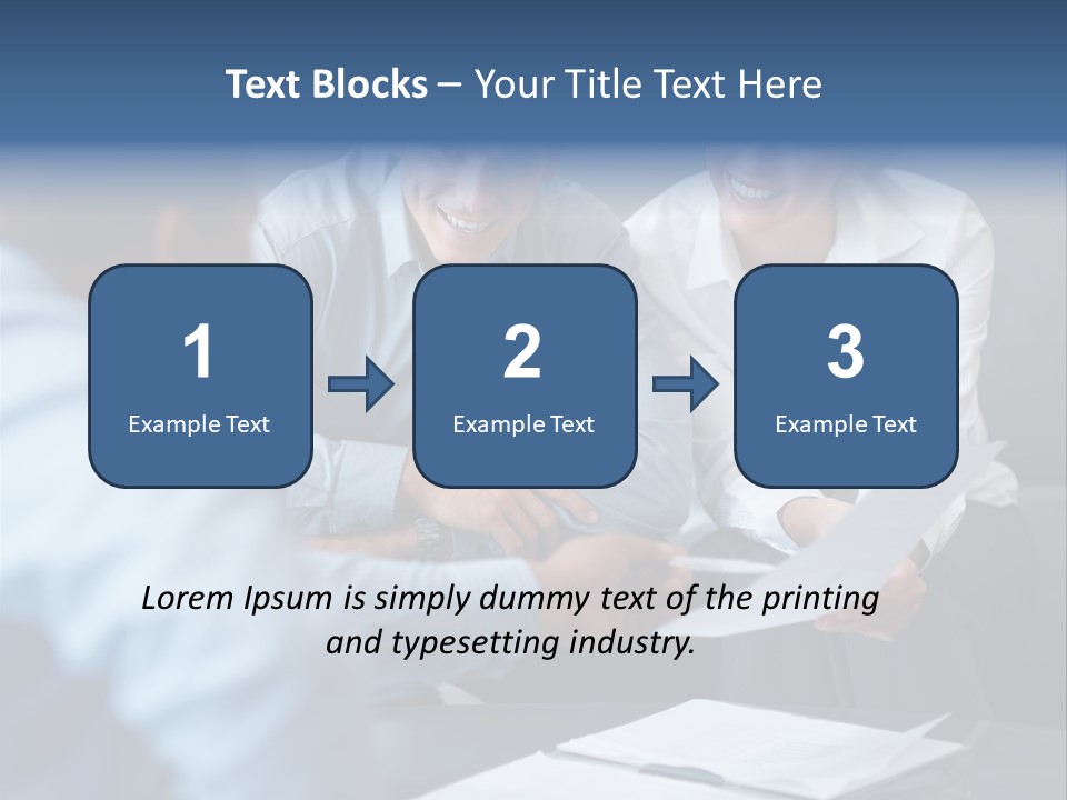 A Couple Of People Sitting At A Table PowerPoint Template
