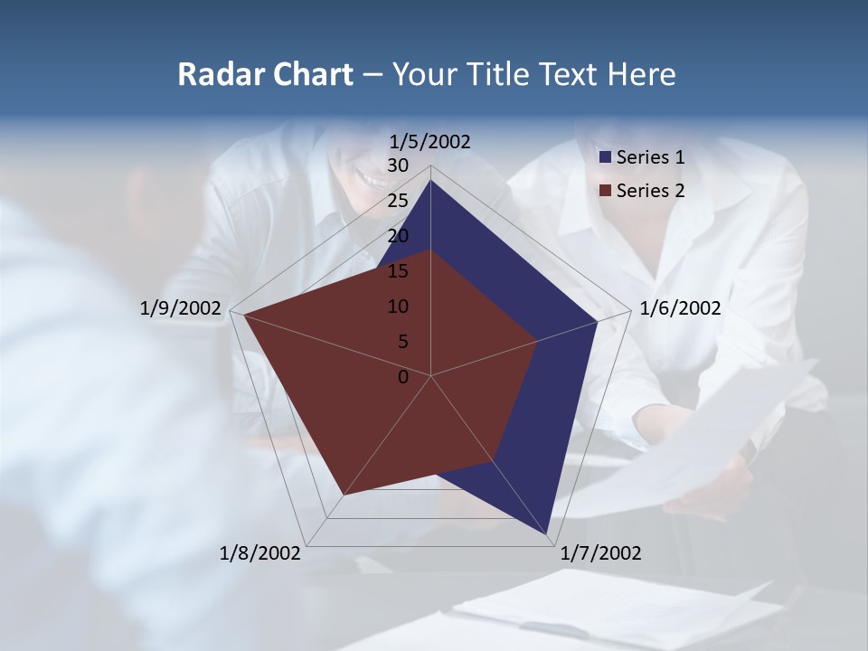 A Couple Of People Sitting At A Table PowerPoint Template