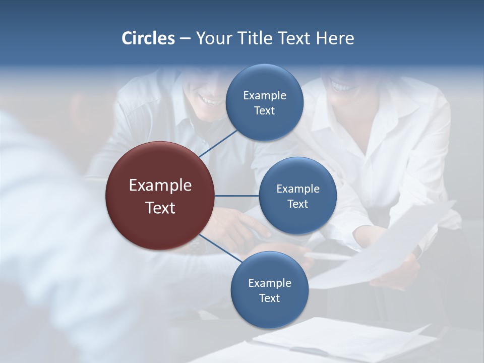 A Couple Of People Sitting At A Table PowerPoint Template