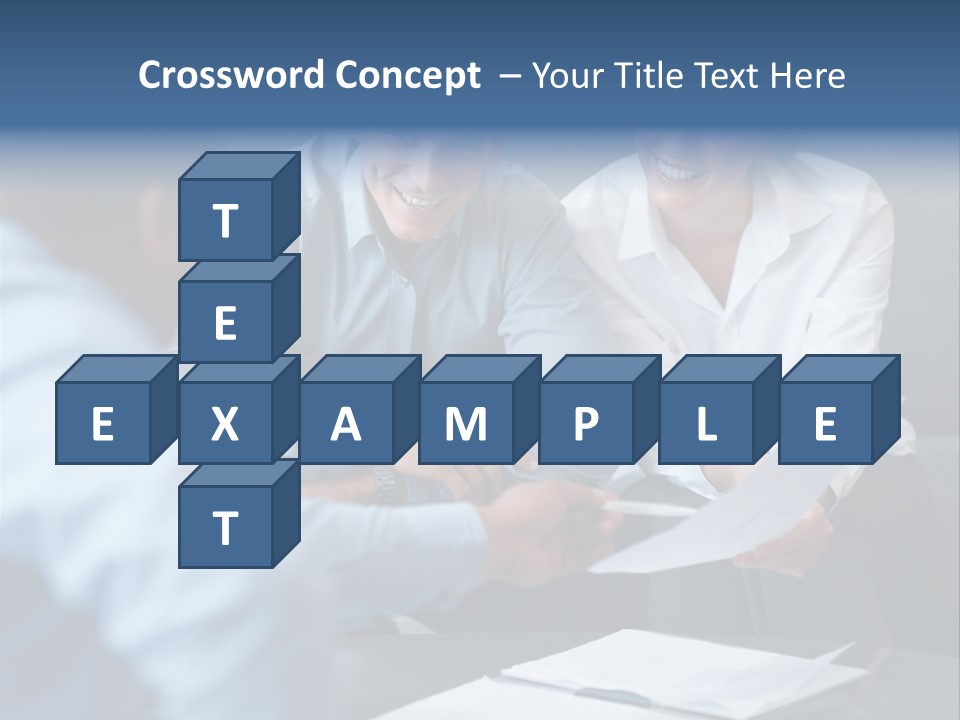 A Couple Of People Sitting At A Table PowerPoint Template