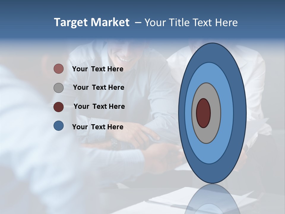 A Couple Of People Sitting At A Table PowerPoint Template