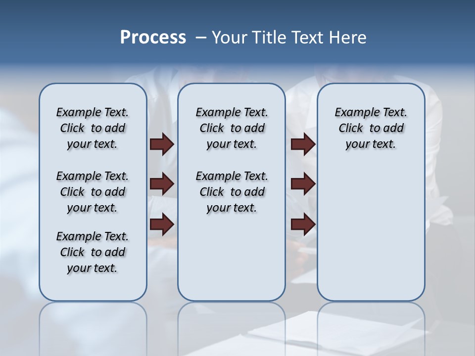 A Couple Of People Sitting At A Table PowerPoint Template
