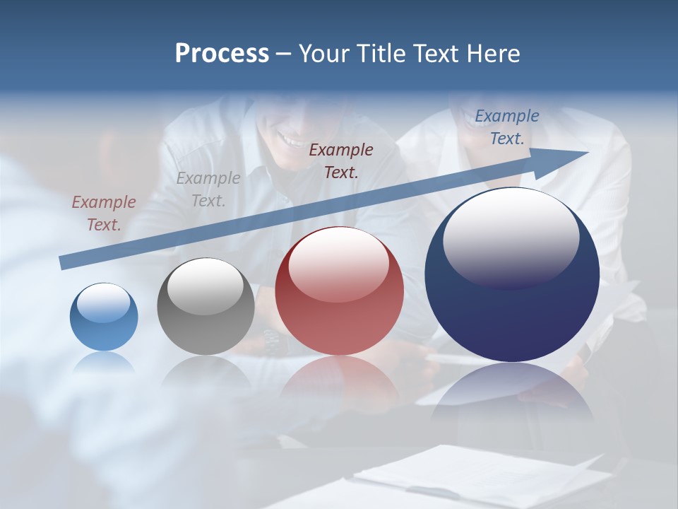 A Couple Of People Sitting At A Table PowerPoint Template
