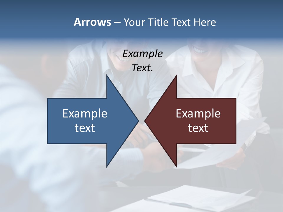 A Couple Of People Sitting At A Table PowerPoint Template