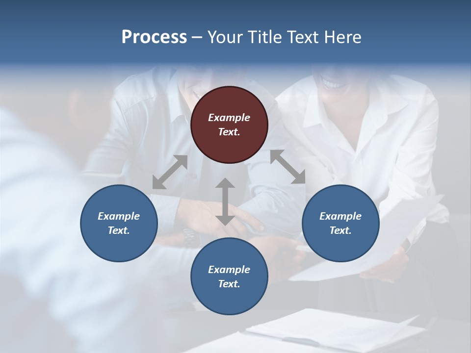 A Couple Of People Sitting At A Table PowerPoint Template
