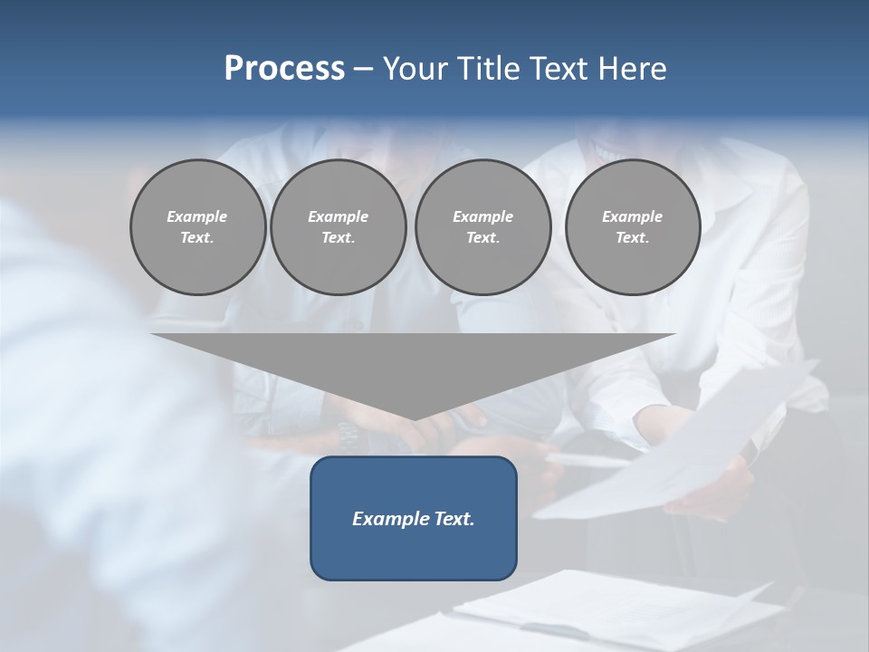 A Couple Of People Sitting At A Table PowerPoint Template