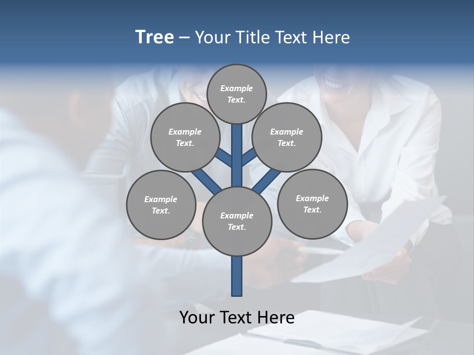 A Couple Of People Sitting At A Table PowerPoint Template